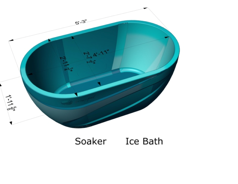 Dreampod Ice Bath with Chiller  size