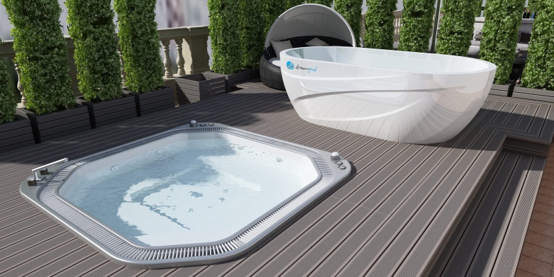 Dreampod Ice Bath with Chiller  patio